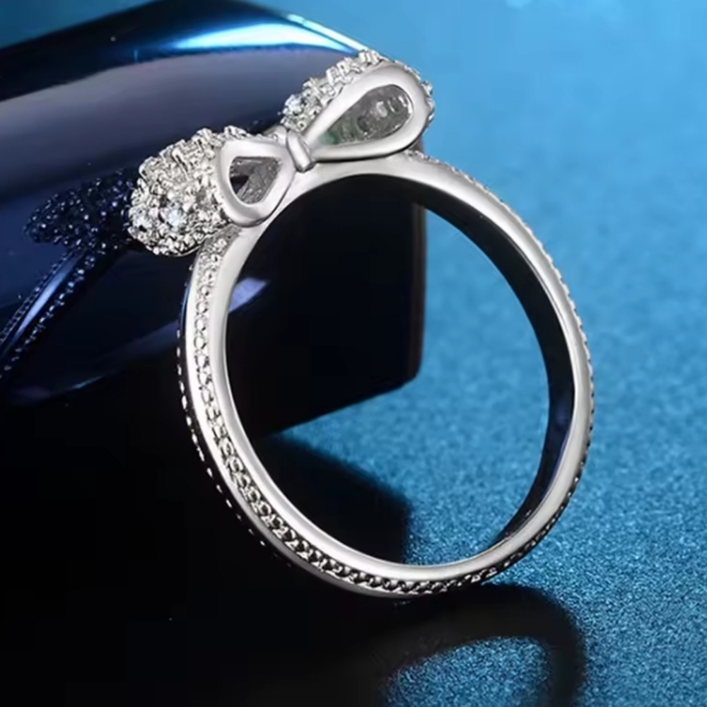 Silver Bow Ring - image 4